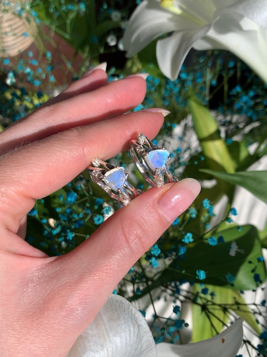 Raw Ethereal Moonstone Ring